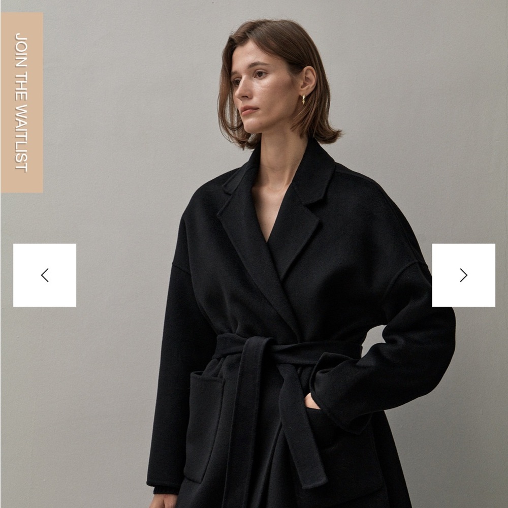 The Curated - The Boyfriend Coat - Black / Size Small - Picture 2 of 16